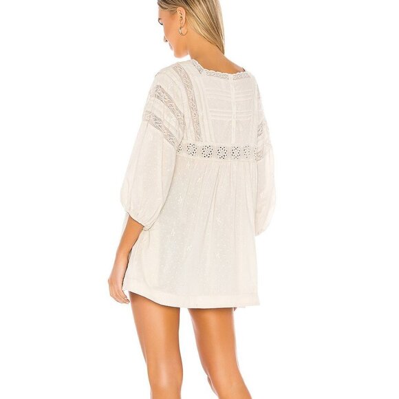 Free People Azalea Lace Tunic/Dress - color: Mineral - size L - Picture 3 of 16